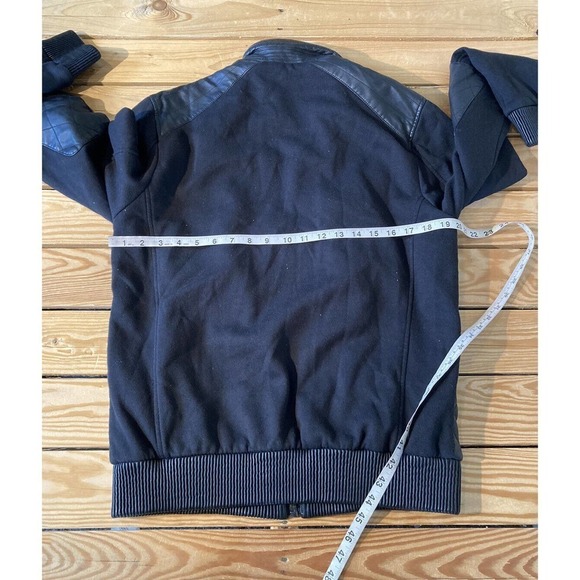 G by Guess Quilted Faux Leather Jacket Size Medium Men’s Black Full Zip - Picture 9 of 12